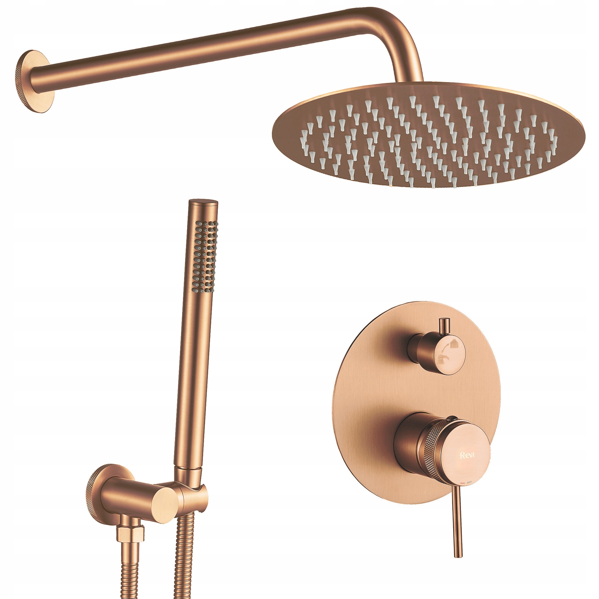 Rea Podomietkový Sprchovací Set Lungo Grip, Brúsená Meď Box