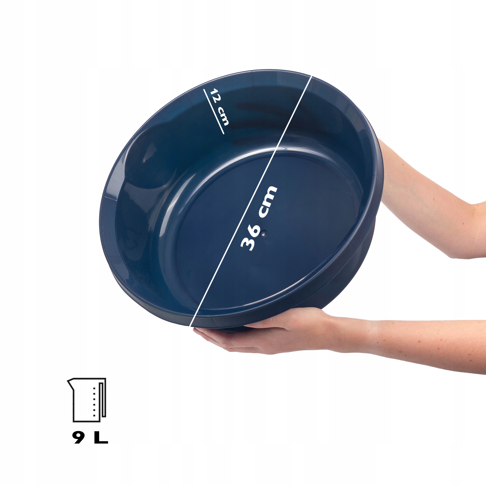 MISKA PLASTIKOWA 9L MIEDNICA OKRĄGŁA GRANAT Kod producenta K9439