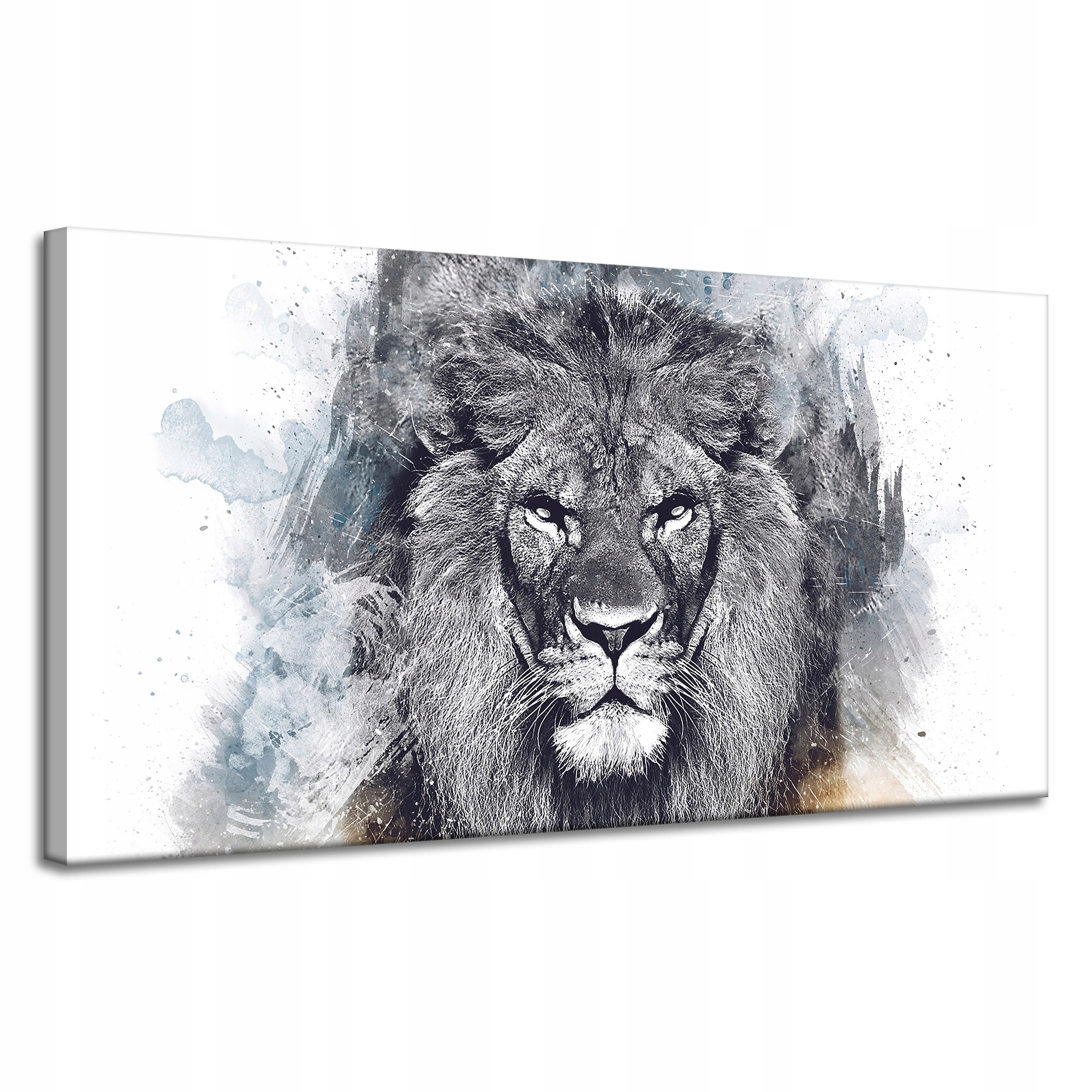 Obraz na plátně Abstrakce Černý Hrozivý Lev 120x60 cm Ideální jako dárek