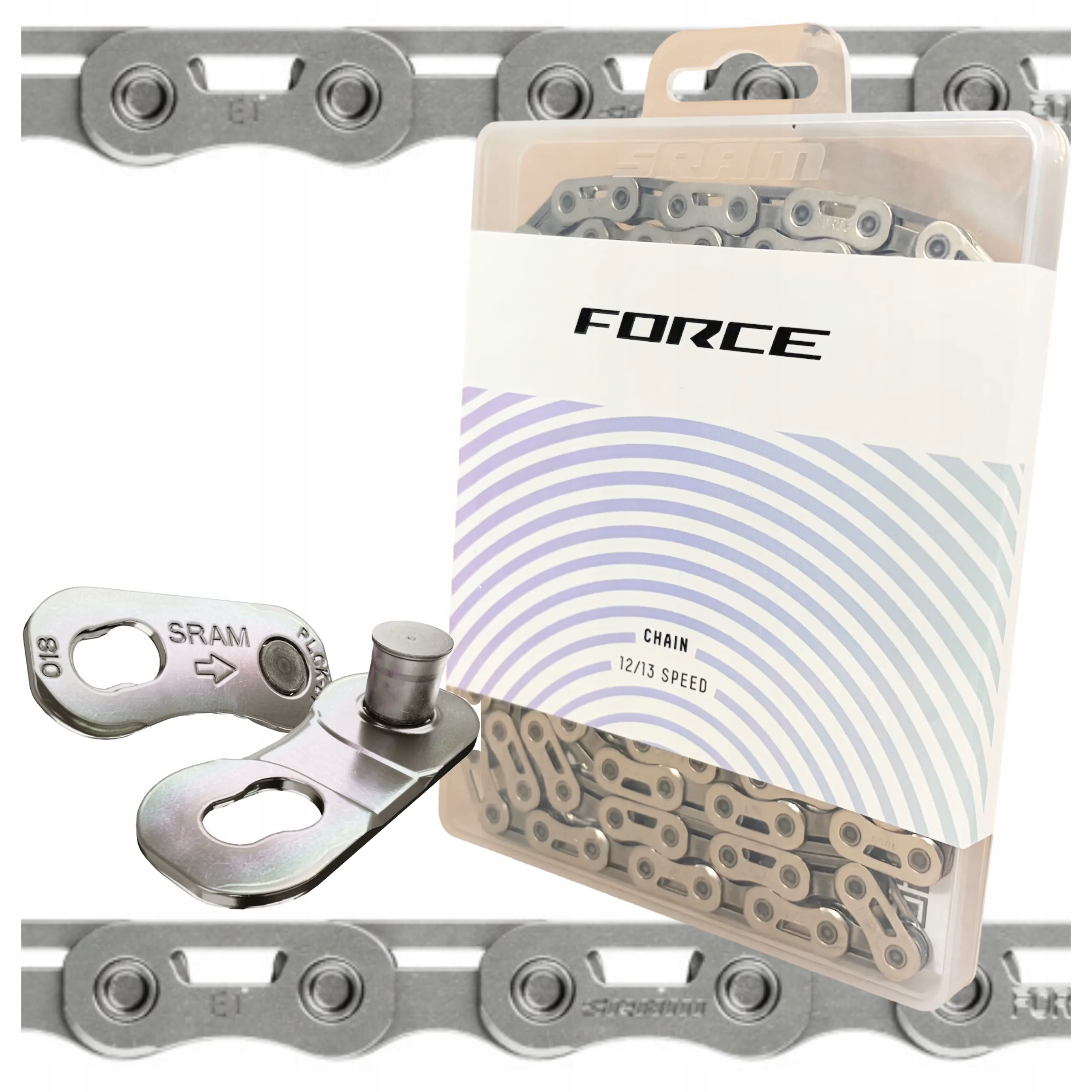 Łańcuch Rowerowy Sram Force E1 Axs Xplr 126g Srebrny napędy 12 i 13 rzędowe