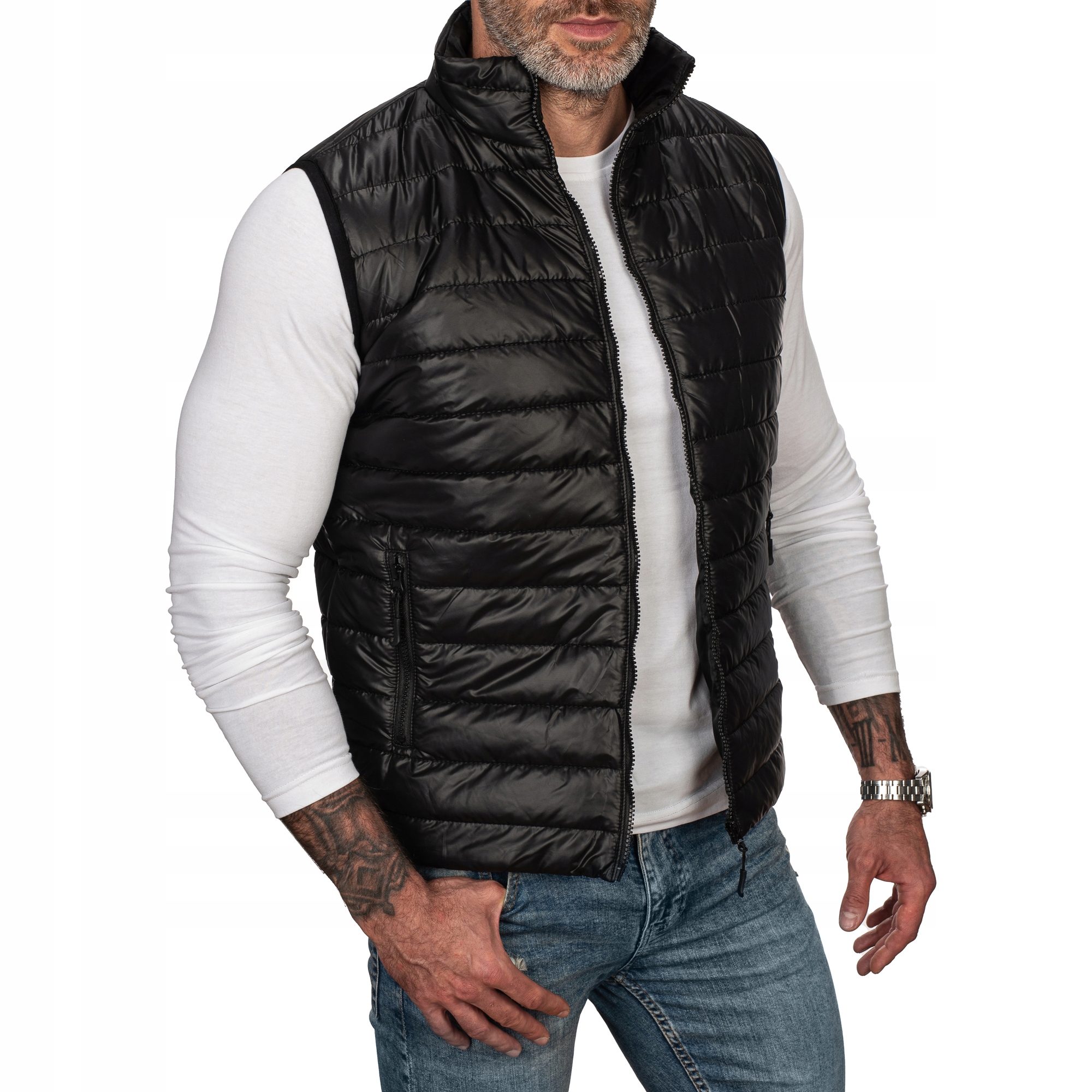 BZ55 r XL MĘSKI BEZRĘKAWNIK PRZEJSCIOWY OCIEPLACZ Materiał dominujący poliester