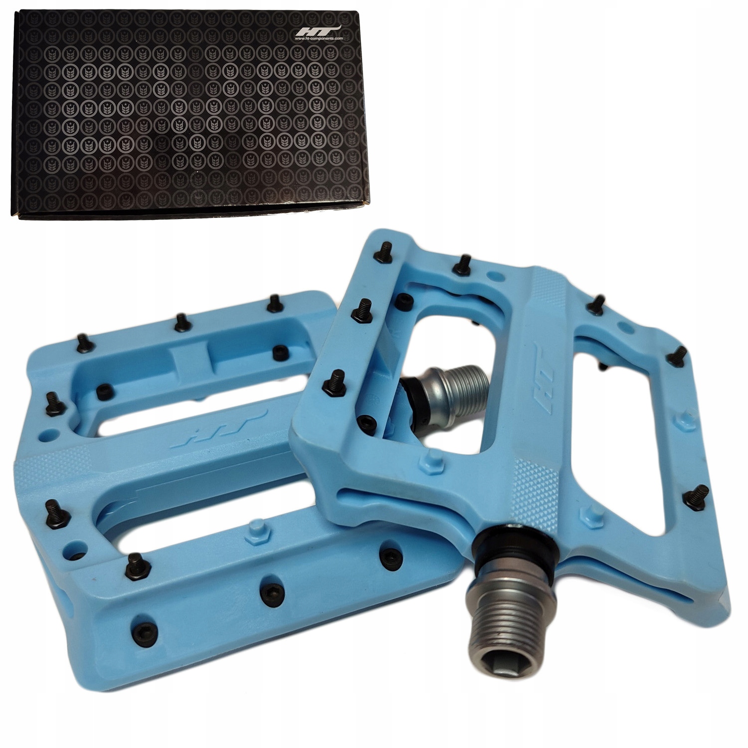 Pedały Rowerowe Platformowe Ht PA01A Sky Blue Dirt Pump Track Mtb