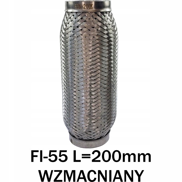 ZŁĄCZE ELASTYCZNE WYDECHU FI-55 L=200mm WZMACNIANE