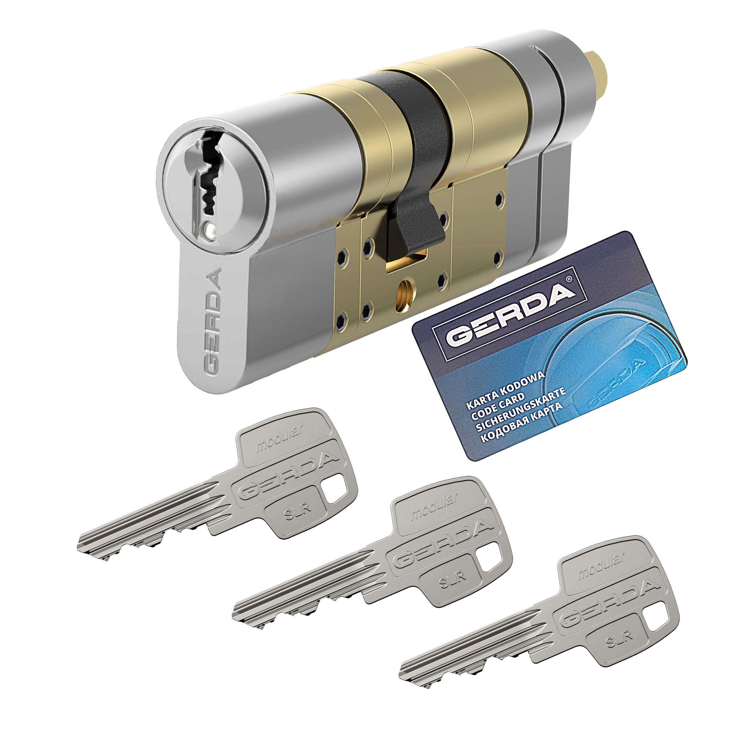 Vložka Gerda Slr modular 30/30-61G s unašečem, typ A, saténový nikl