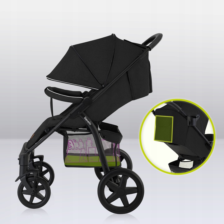 WÓZEK SPACEROWY LIONELO ANNET MOSKITIERA DO 22KG Wysokość produktu 110 cm