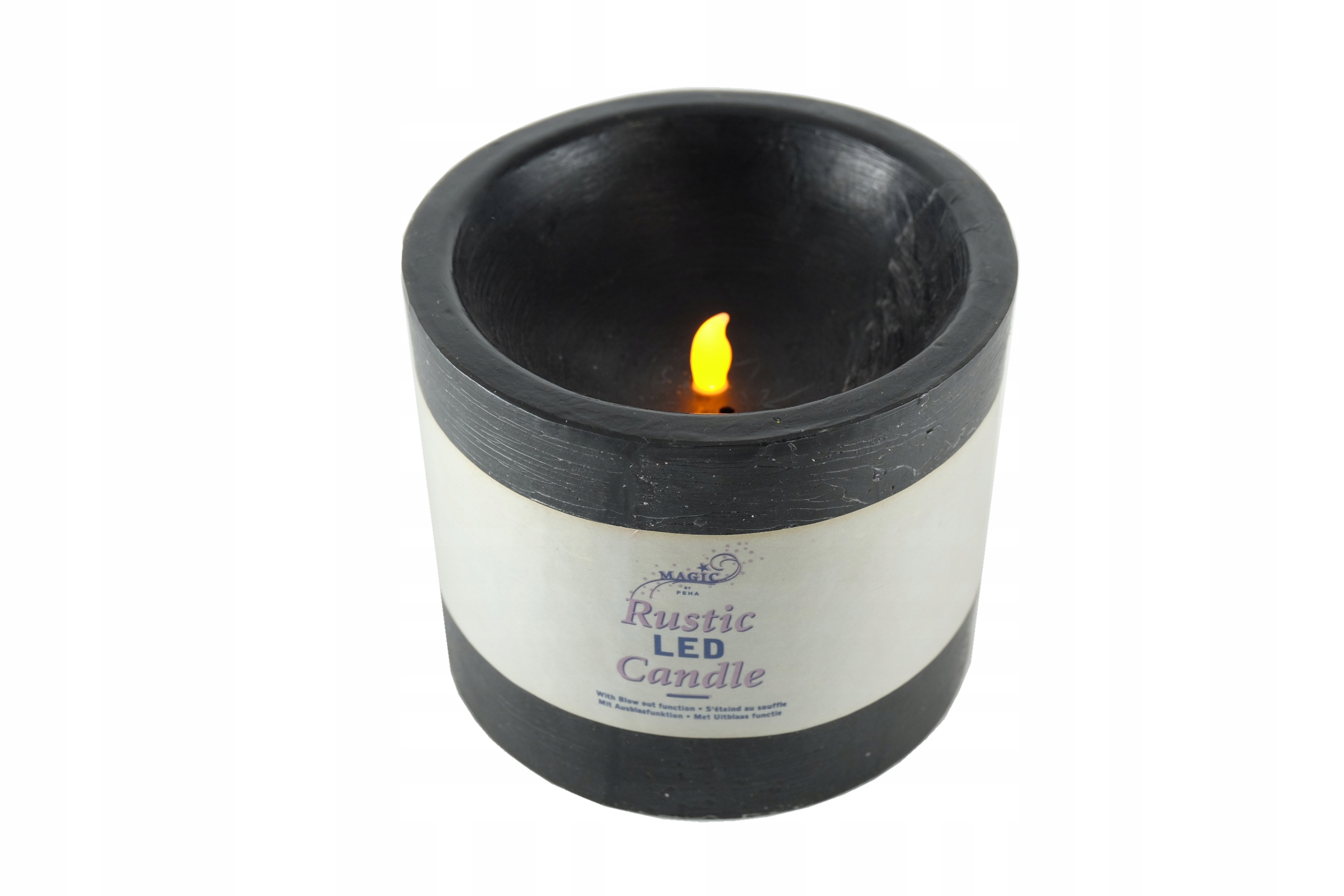 

Świeca Woskowa Led Ozdobna Duża Czarna