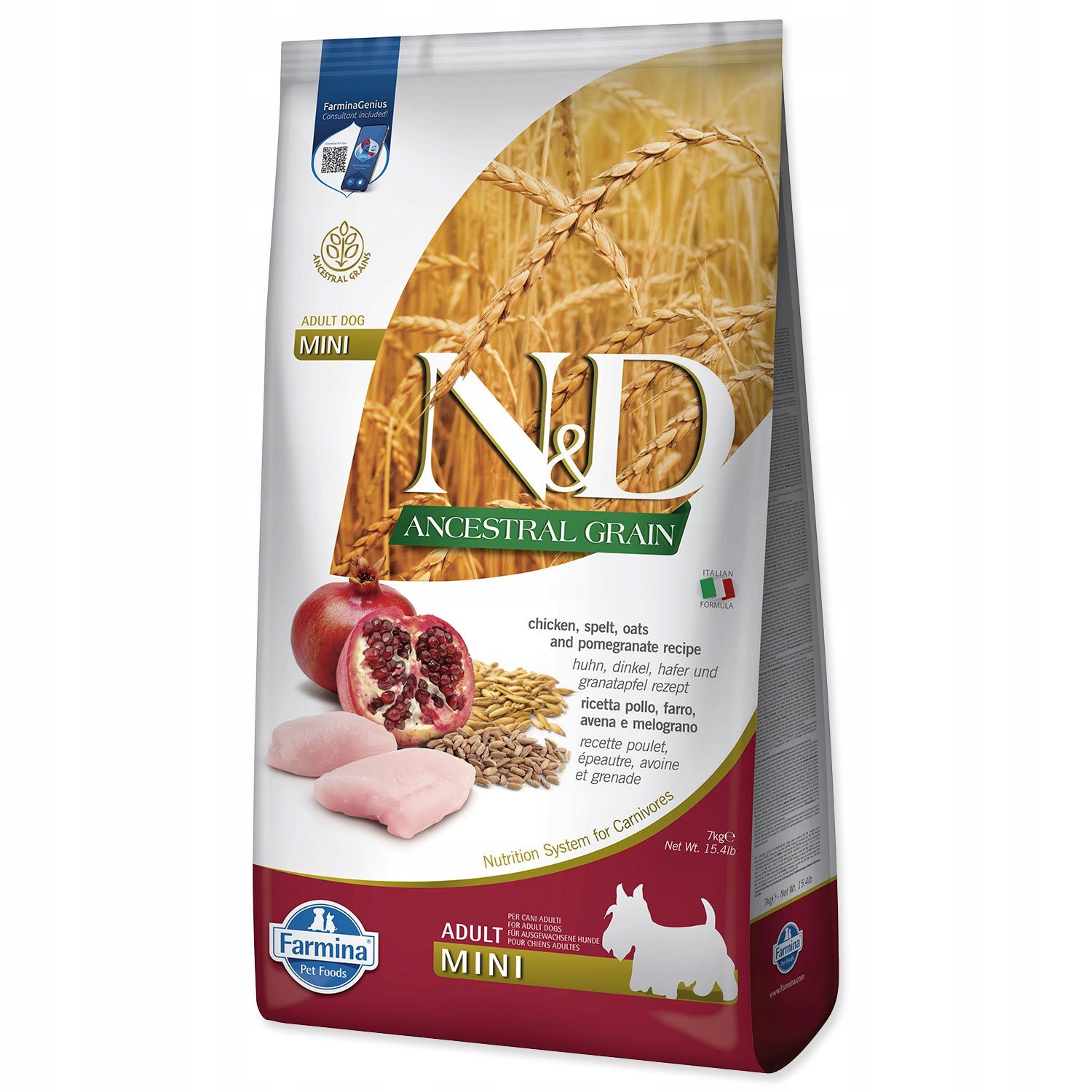 Levně Krmivo N&d Dog Adult Mini Ancestral Grain Chicken, Spelt, Oats 7kg