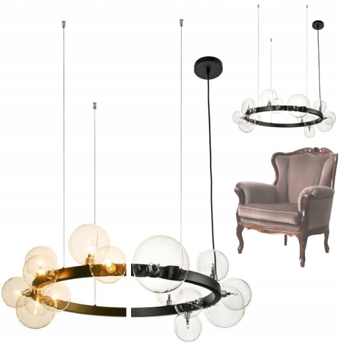 Lampa wisząca ORION czarna 85 cm