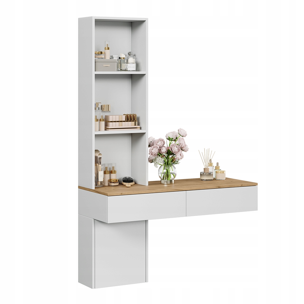 Toaletka Melora Biały/dąb 100 cm