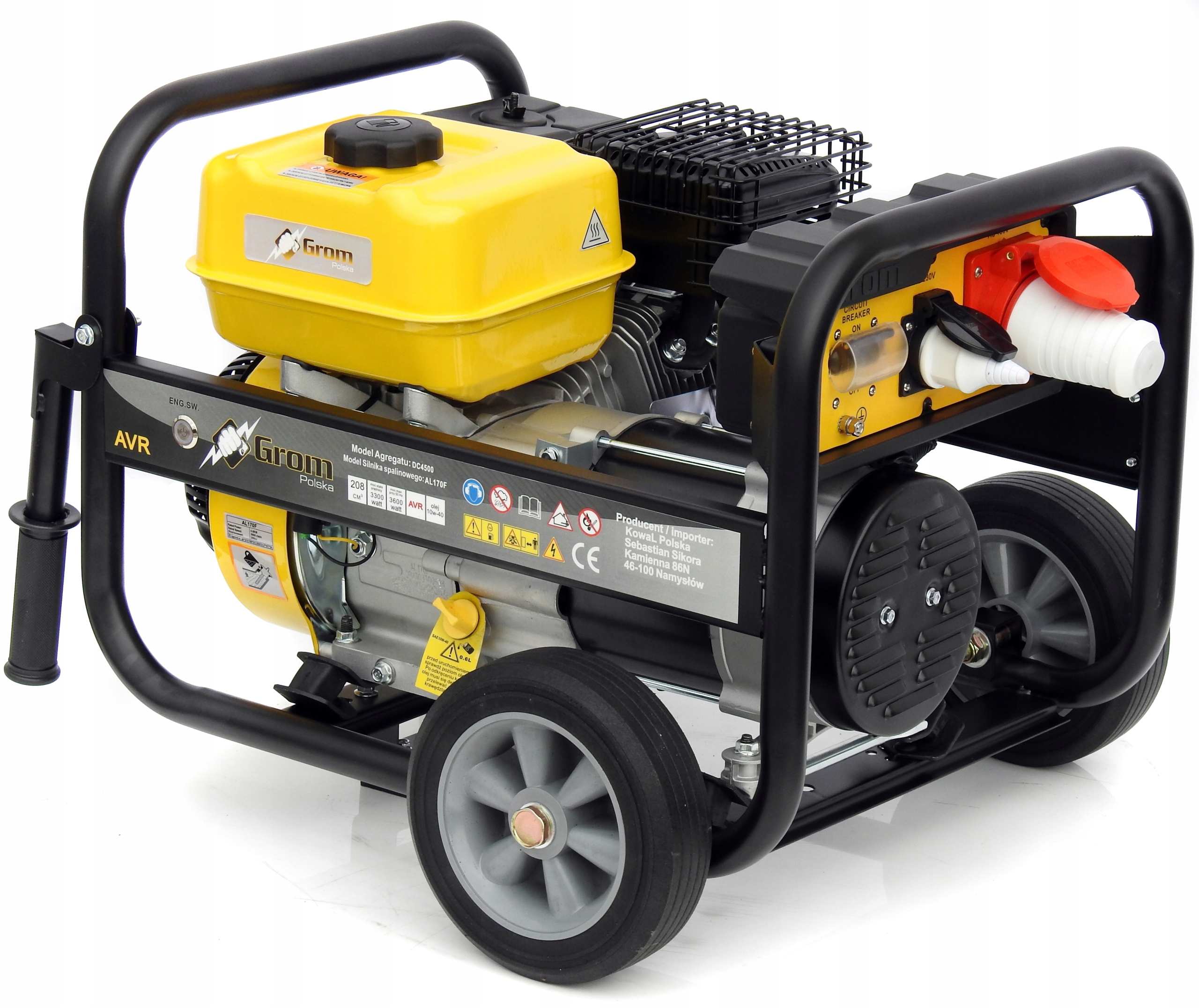 PROFESJONALNY AGREGAT PRĄDOTWÓRCZY 5,2kw generator AVR MIEDŹ STOJAN KowaL Rozruch ręczny