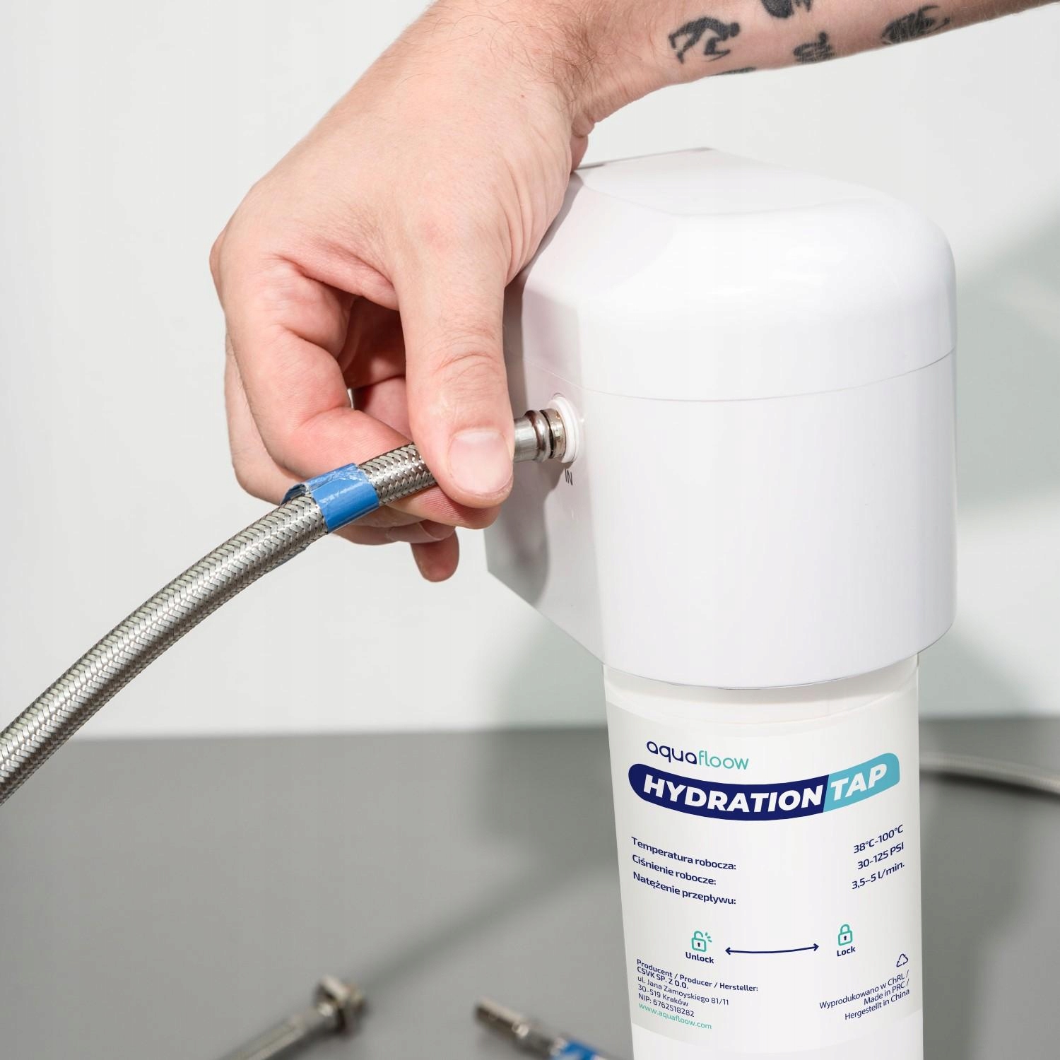 AquaFloow víz alatti szűrőrendszer + 28 cm-es álló konyhai csaptelep Csomagolás állapota eredeti