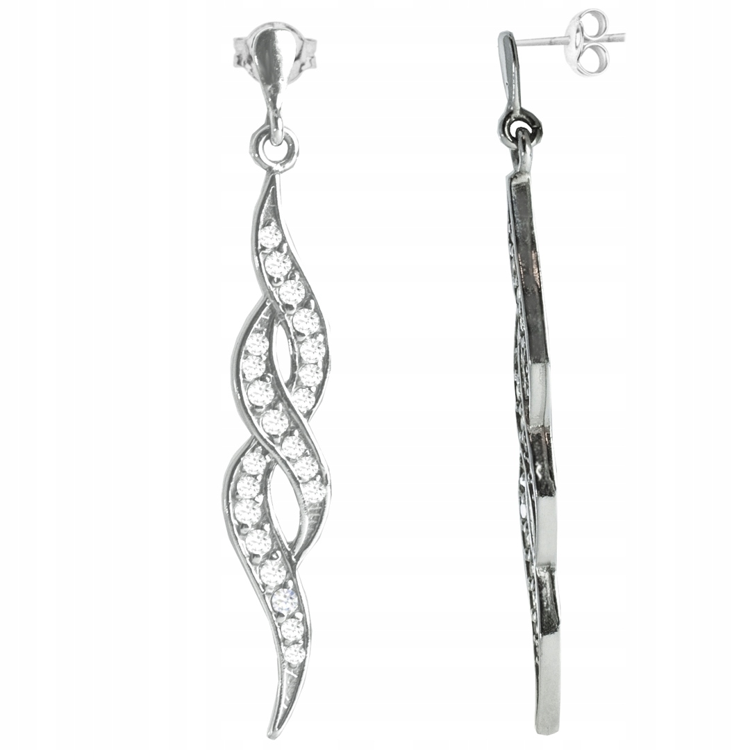 Stříbrné Náušnice Na Tyčinku Ryzost 925 Bílé Zirkony