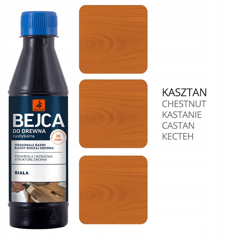 

Bejca Do Drewna Rustykalna Dragon 200ml Kasztan