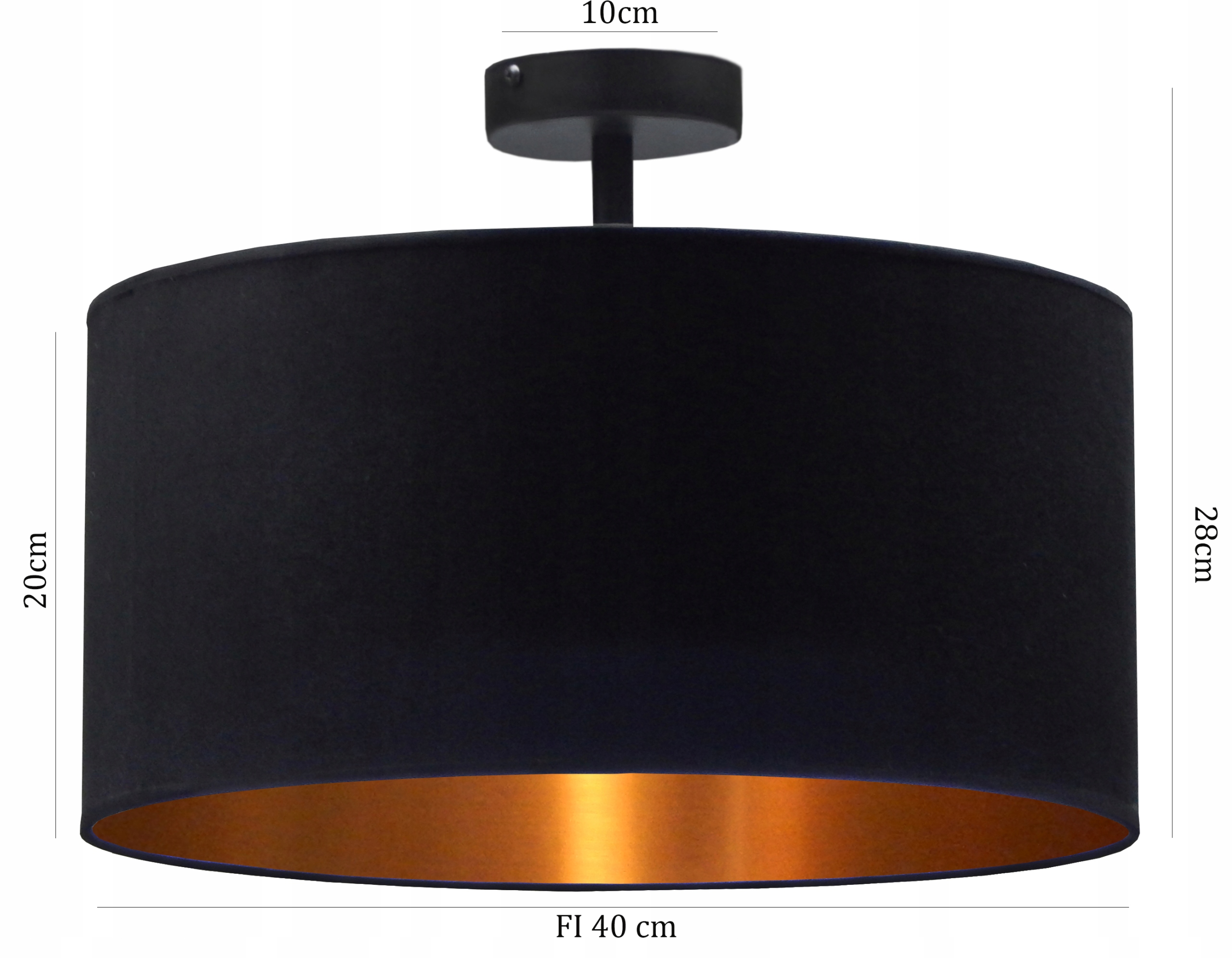 PLAFON LAMPA SUFITOWA ŻYRANDOL PW40 C/M ABAŻUR LED E27 SALON SYPIALNIA HOL Liczba punktów światła 1