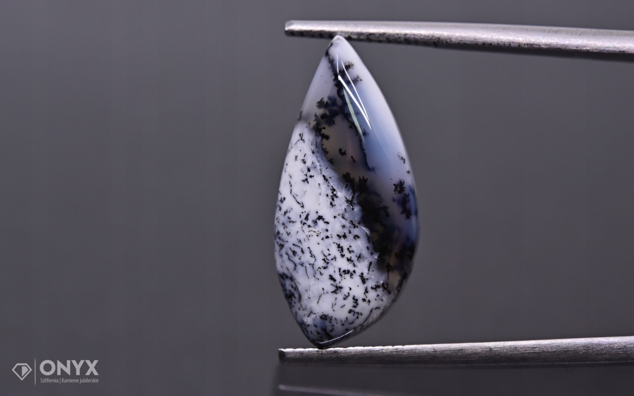 Dendritový achát z Turecka kabošon nepravidelný 20x