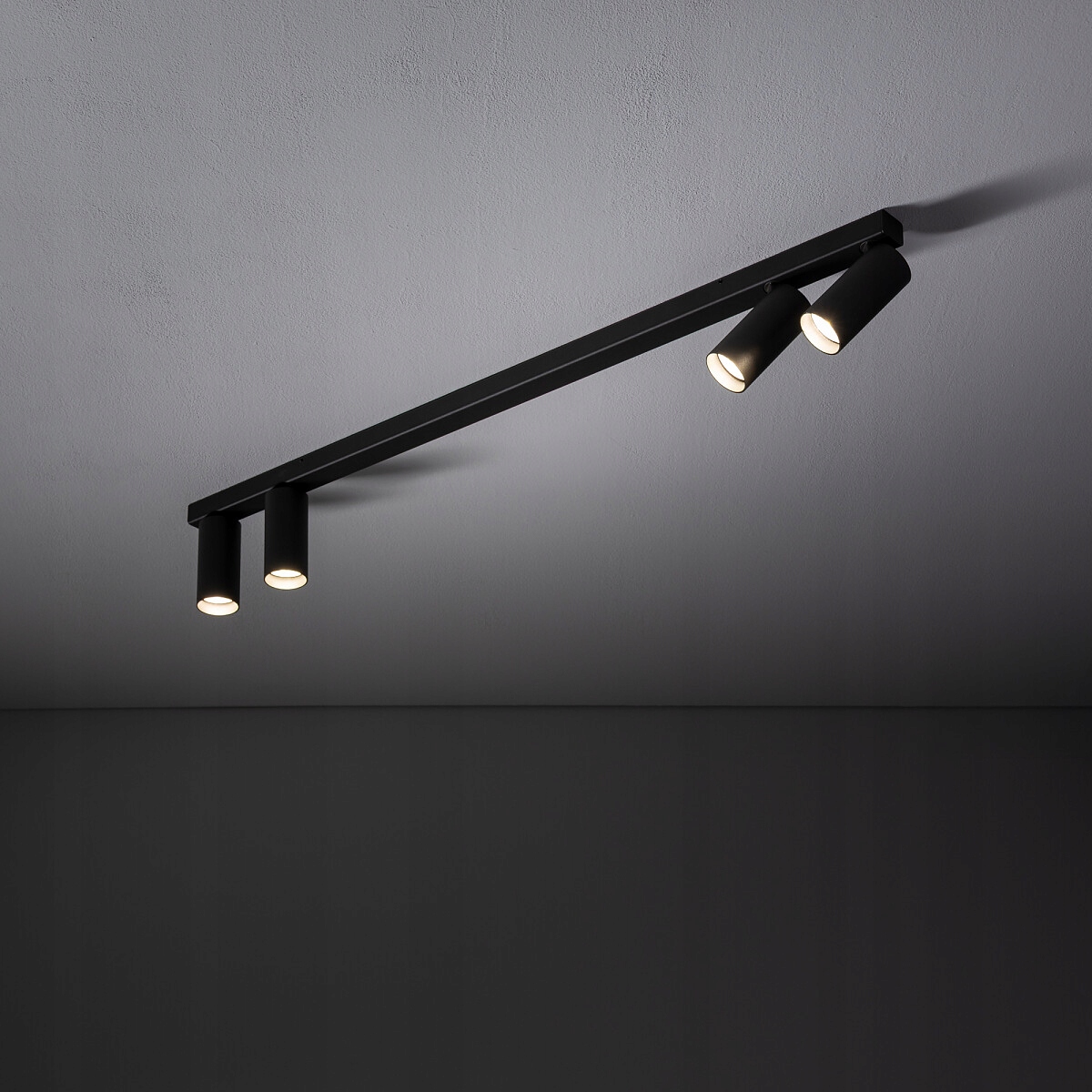 Stropná lampa Fourty Umbra sivá, praktická, štýlová lampa do obývačky, spálne