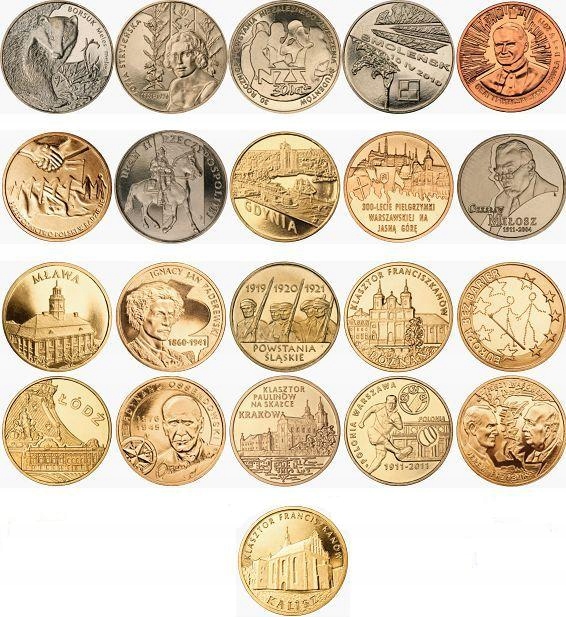 2 ZŁ NG 2011 KOMPLET 21 MONET ROCZNIK