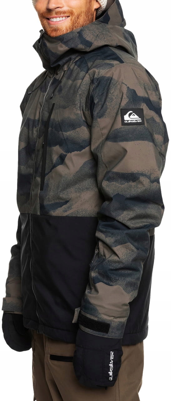 Pánská lyžařská bunda Quiksilver Mission Jacket snowboard černá zelená L