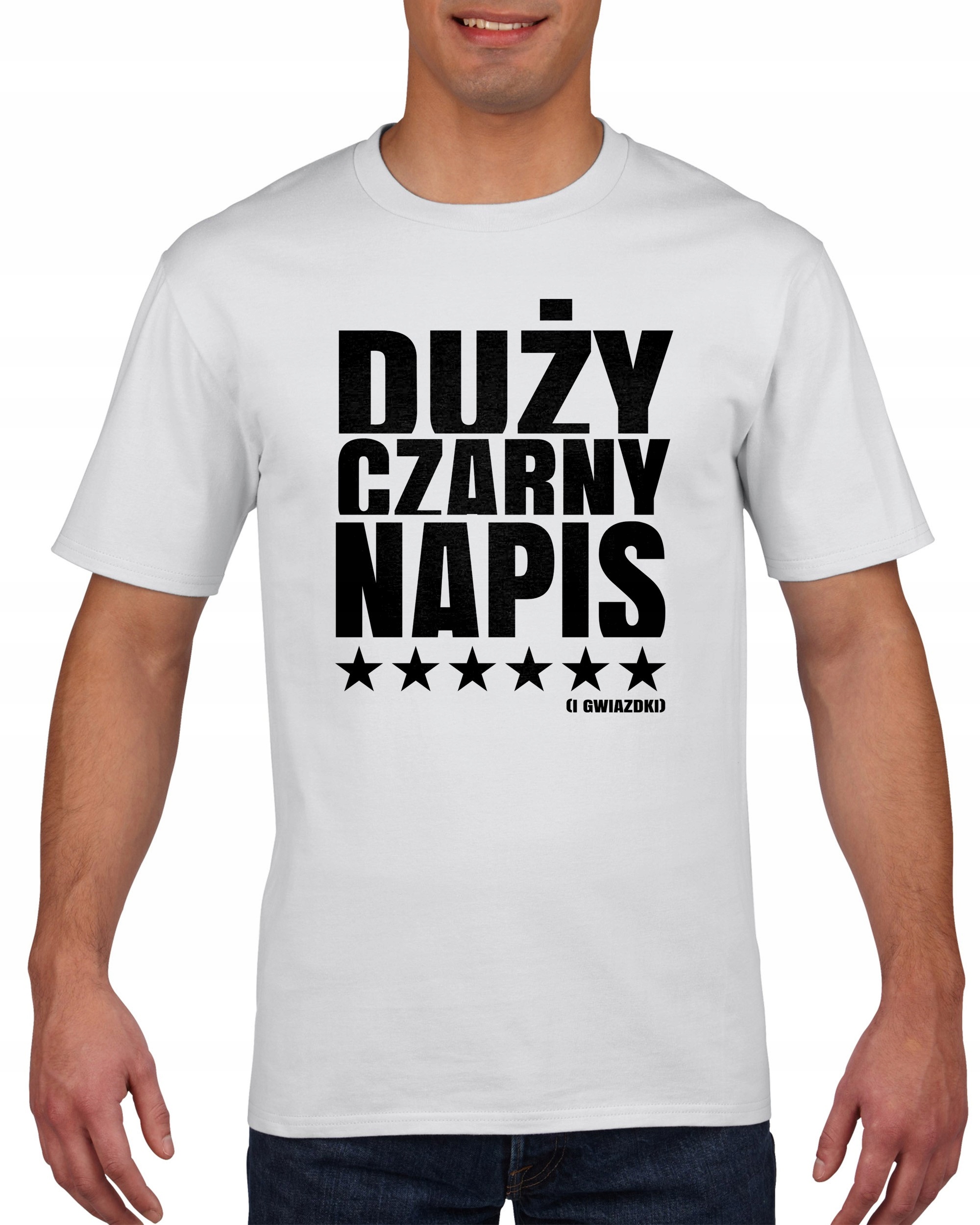 

Koszulka meska Duzy Czany Napis Z Gwiazdkami S