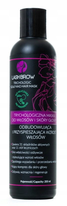 Lash Brow Trichologická maska na vlasy a pokožku hlavy 200 Ml