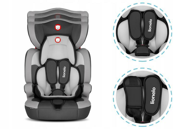 Fotelik samochodowy Lionelo-LEVI One Grey 9-36kg-Zdjęcie-0
