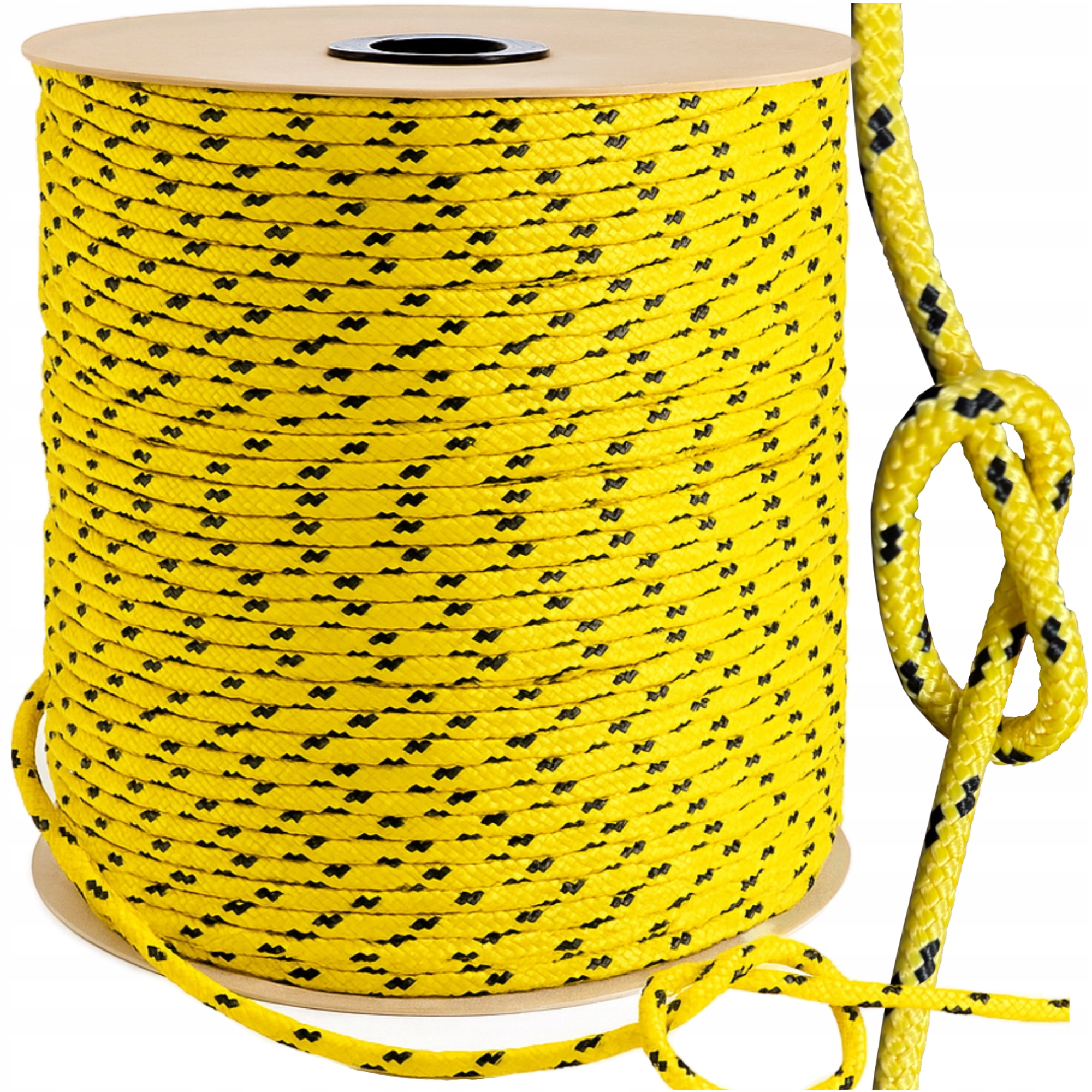 Polypropylénová šnúra 12 mm Žltá Pletená šnúra Námorná šnúra Silná 100 m