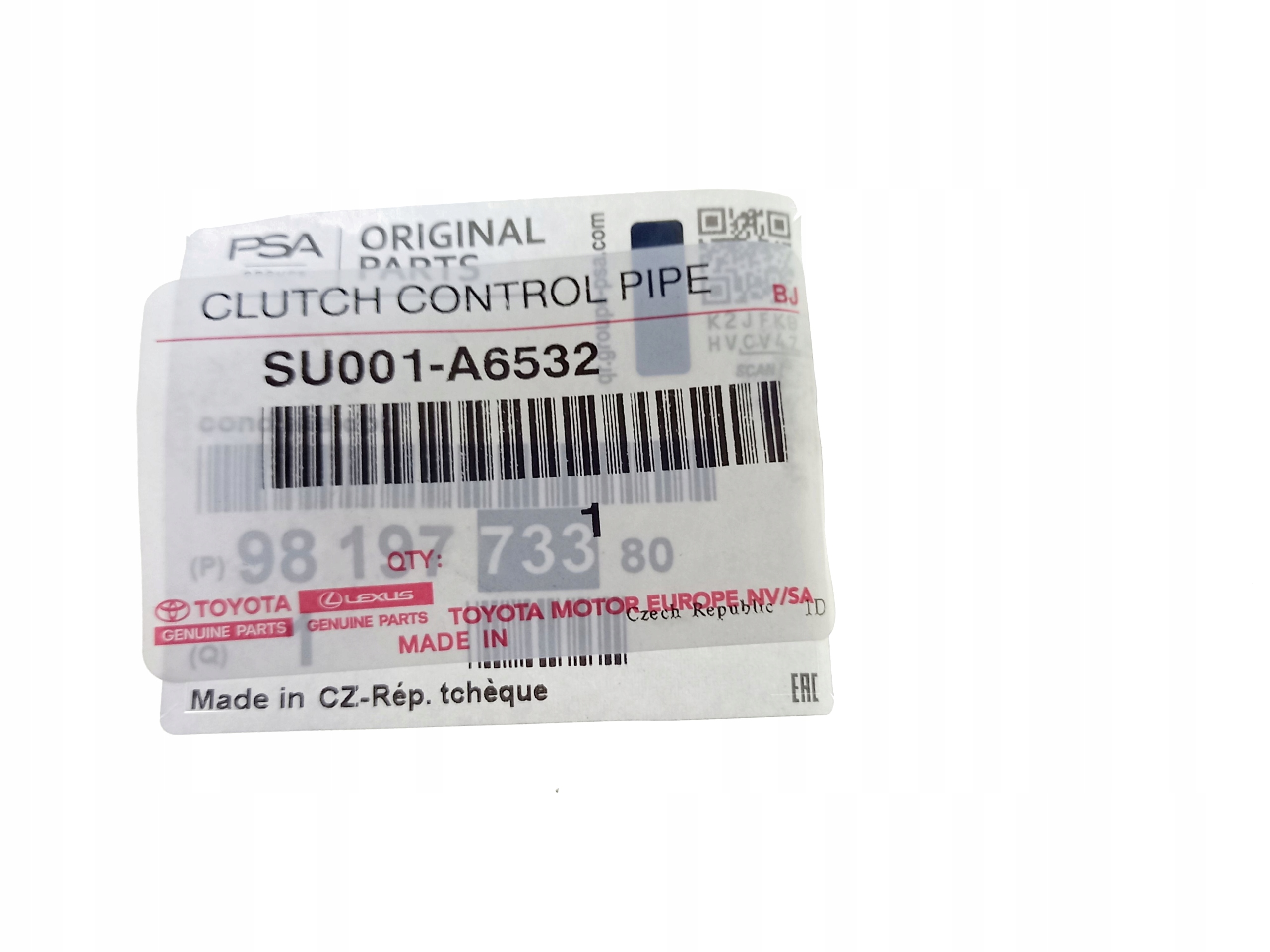 ZAFIRA 19 22 RURKA SPRZEGLA POMPA WYSPRZEGLIK Part number SU001 A6532