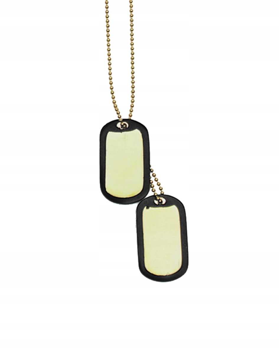 Nieśmiertelnik DOG TAG US ARMY złoty MIL-TEC