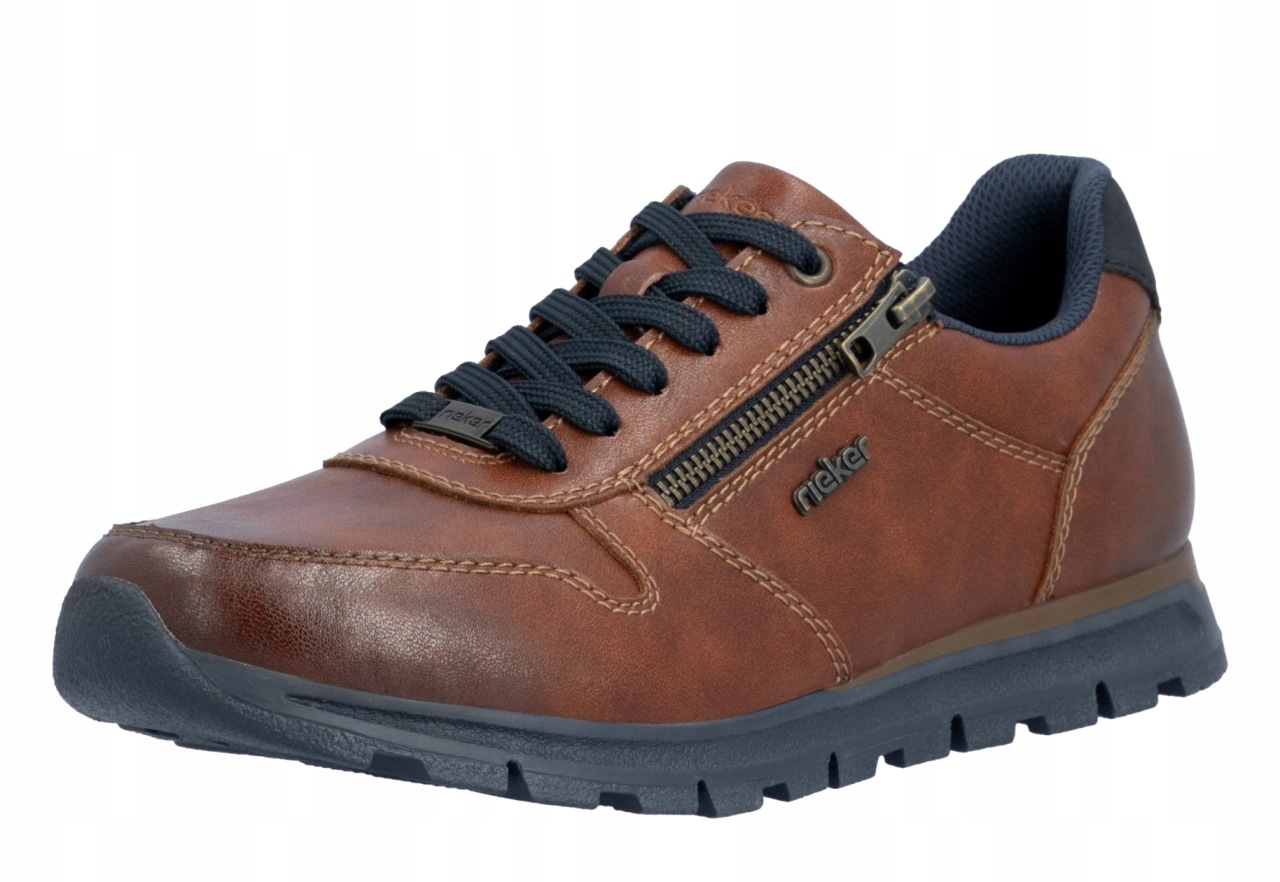 Rieker B0513-24 vel.41 hnědé kožené polobotky pro muže