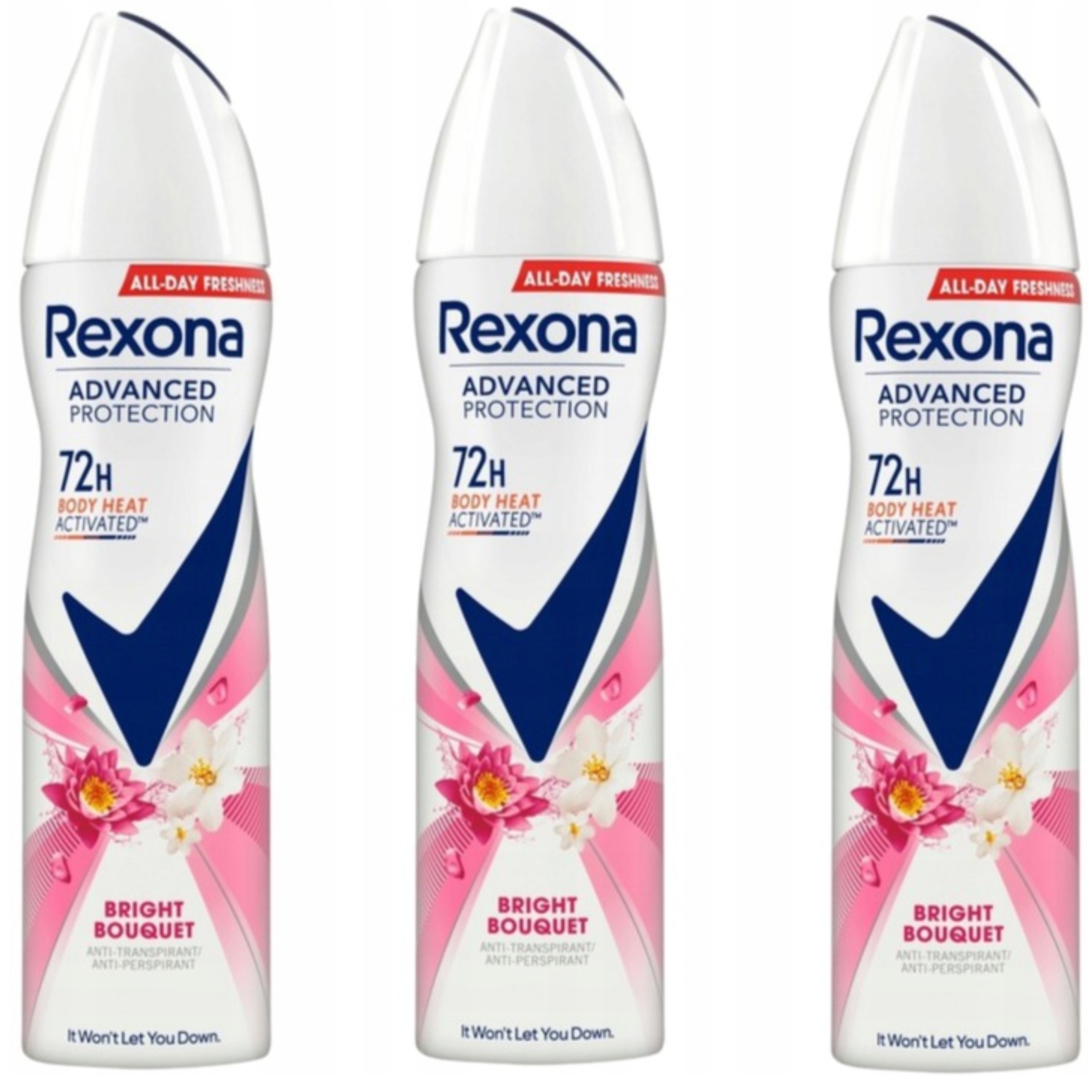 Rexona Sada Advanced Protection Bright Bouquet Dámský Deodorant 150 ML X3