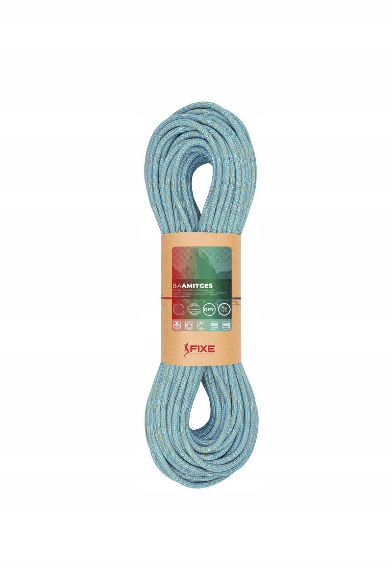 Fixe Climbing Dynamické lano Amitges 8.4 mm Dry 50 m modré