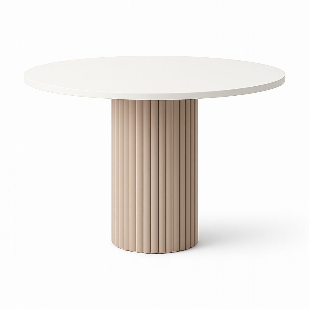 Stůl do obývacího pokoje kašmír 90 cm kancelářský stůl kulatý jídelní stůl, bílý