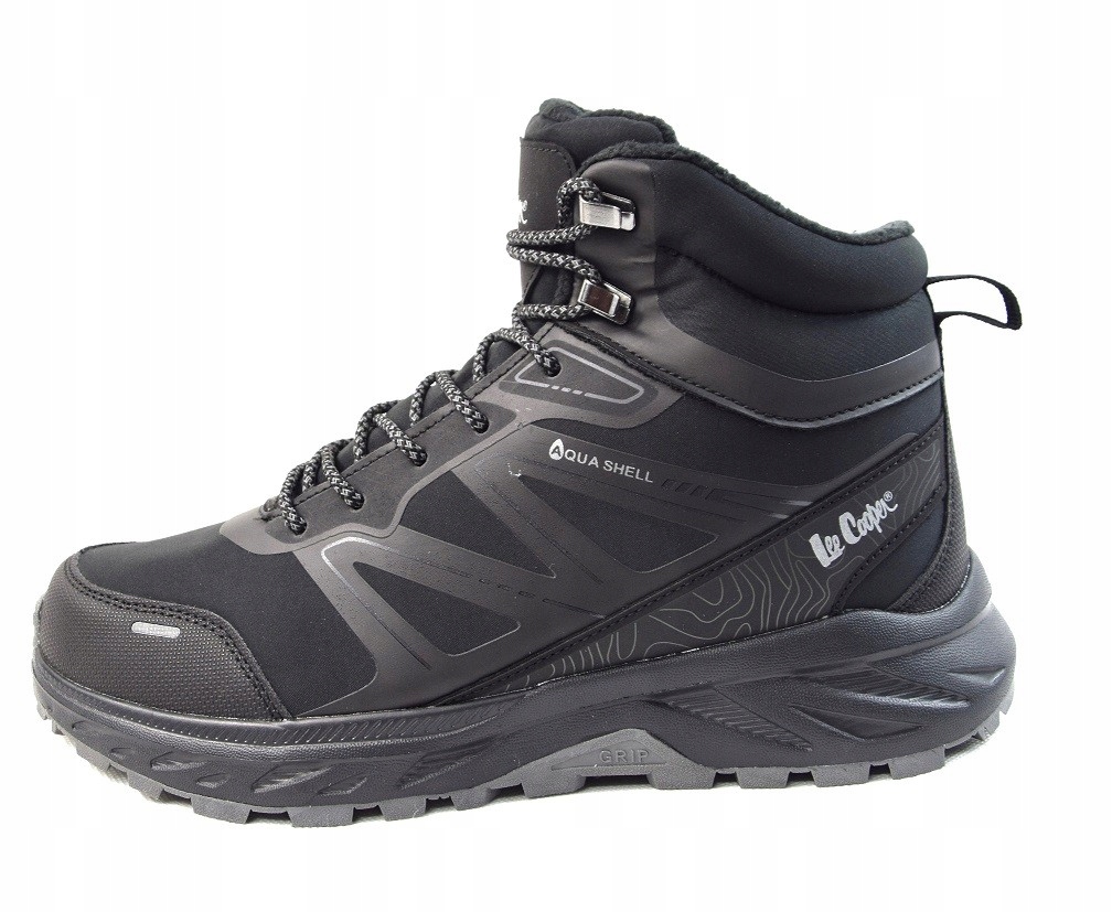 Zimní Boty Lee Cooper Pánské Trekové Softshellové Zateplené Fleecem, Černé