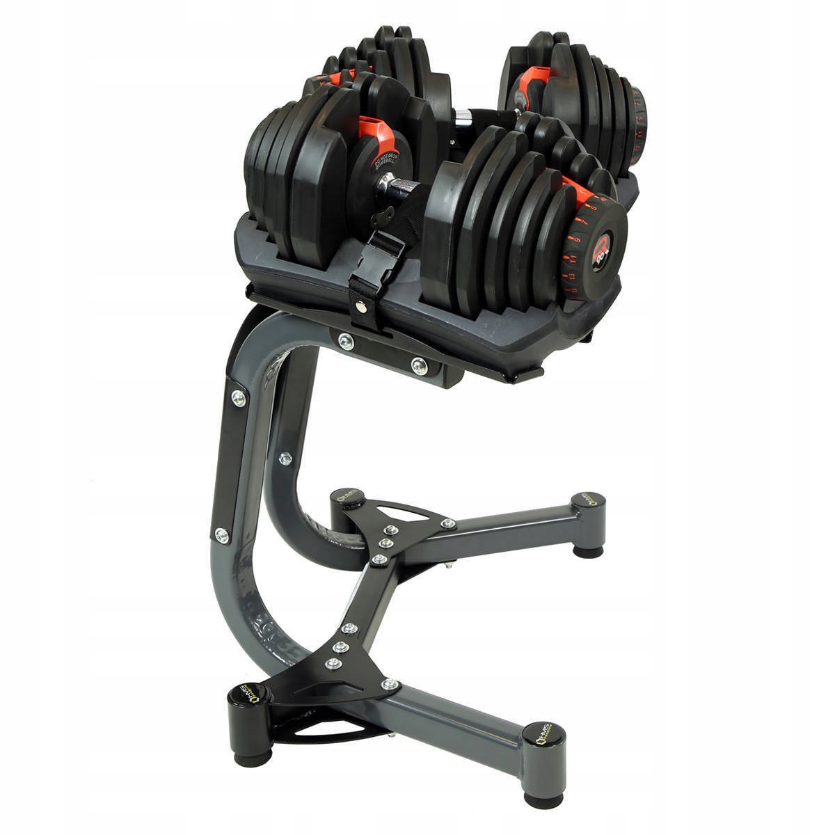 ZESTAW HANTLI REGULOWANYCH 2 x 40 KG + STOJAK UNDERFIT Marka UNDERFIT