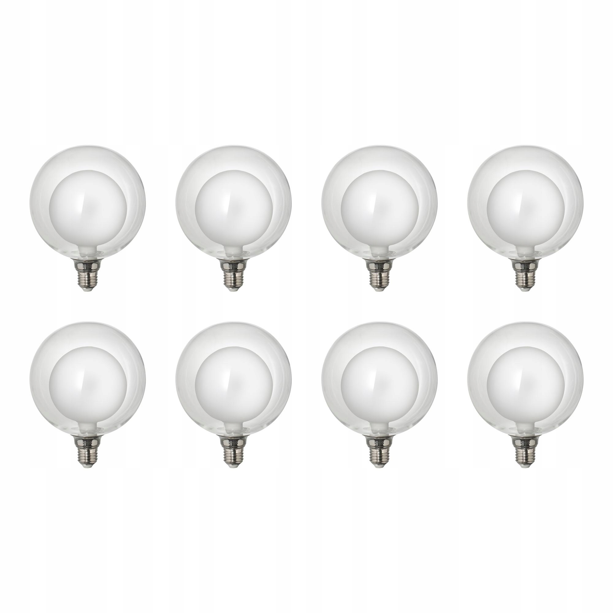 8 ks Led žárovka E27 200lm 2200K Kula Sklo 150 mm Dekorativní