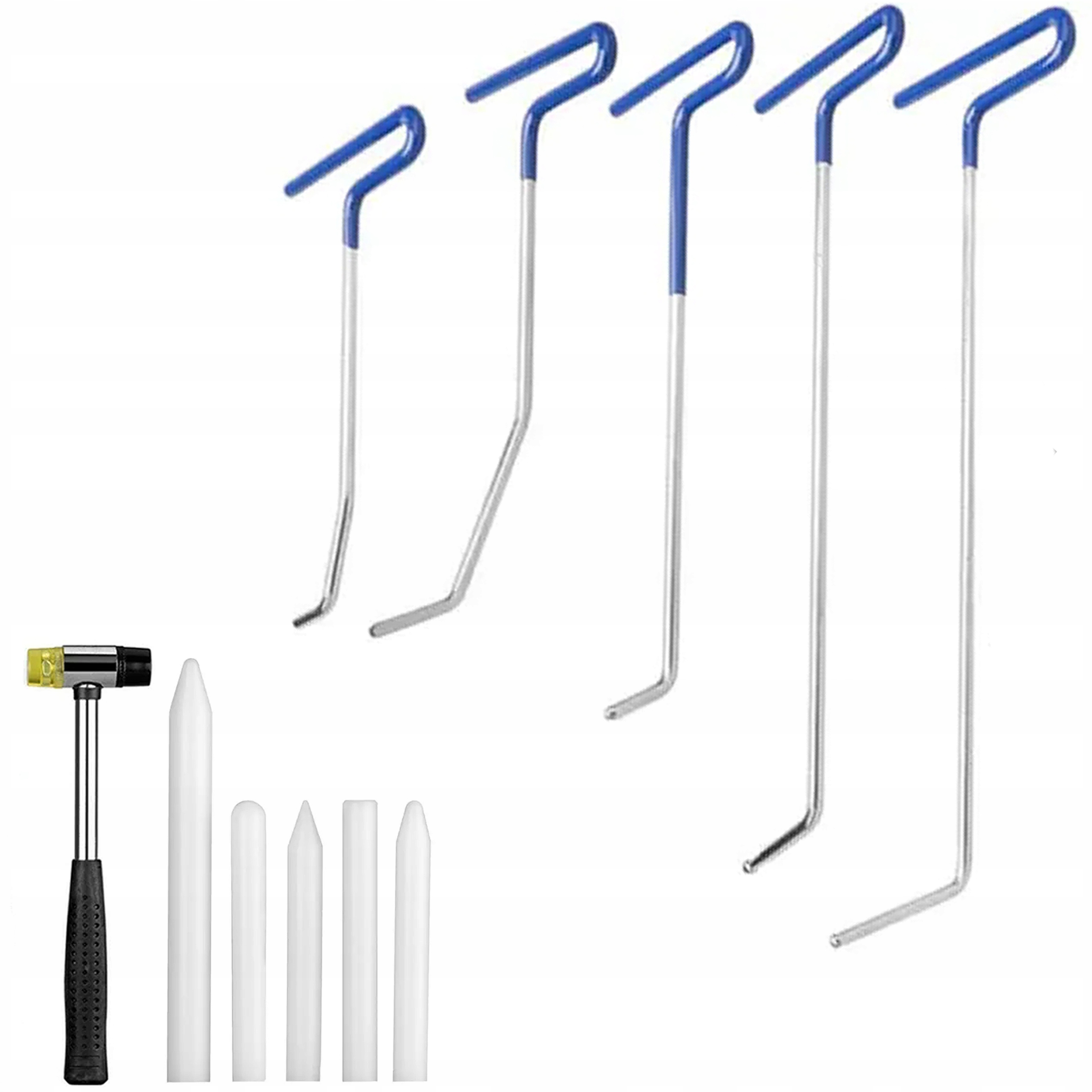 Sada drátů pro automobilové tyče na odstraňování promáčklin Kladívko Bílé