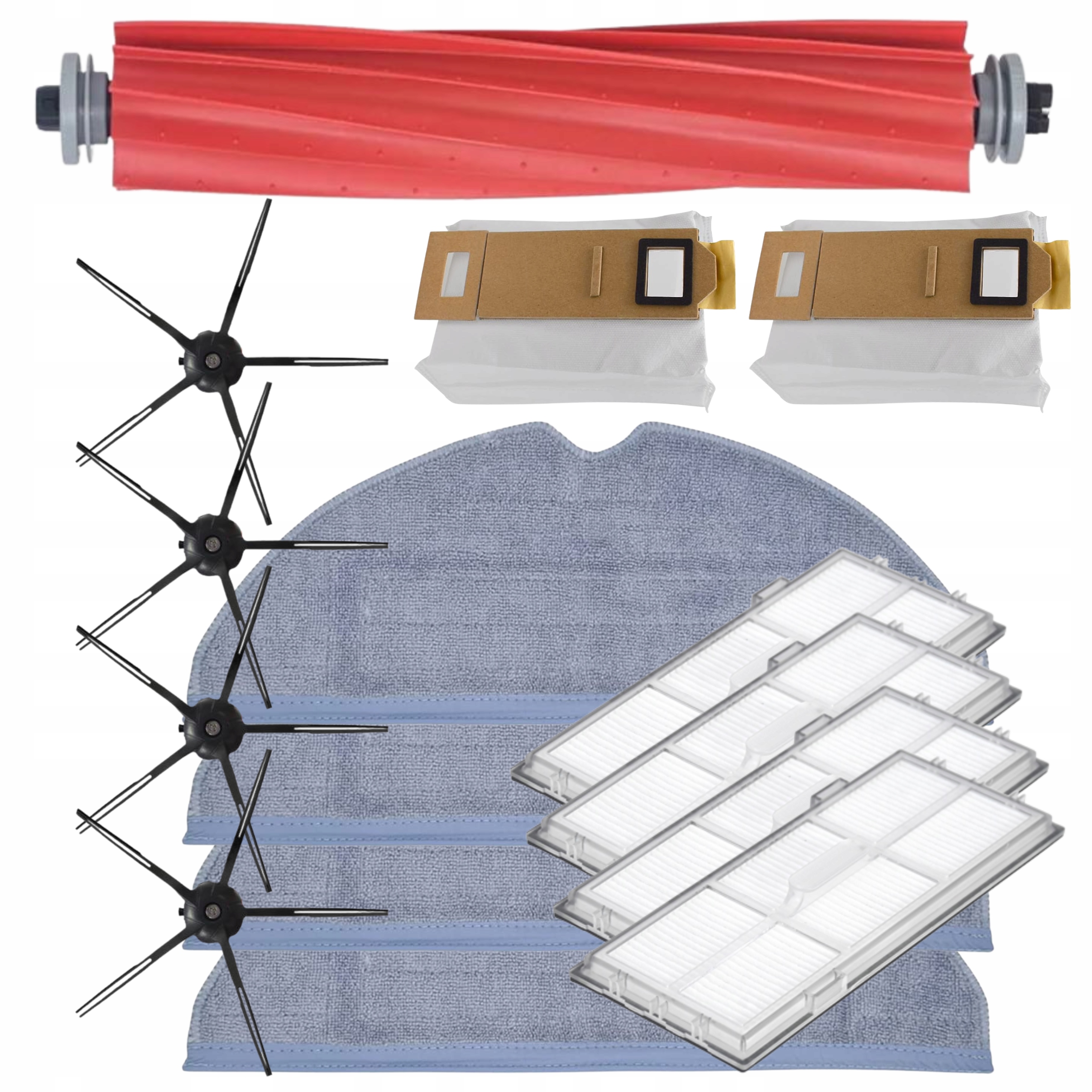 Kartáče, filtry, mopy, sáčky pro Roborock S7 S7 MaxV S7 Plus sada 15 ks