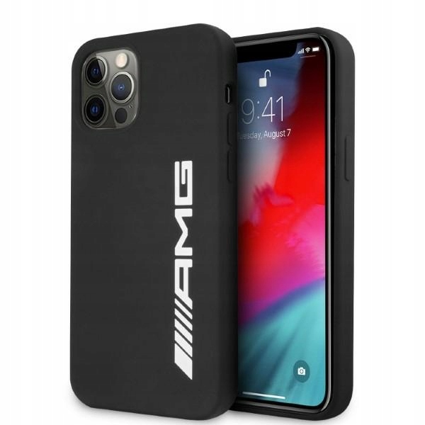 Etui Amg Silicone Big Logo na iPhone 12 Pro Max czarne Mercedes