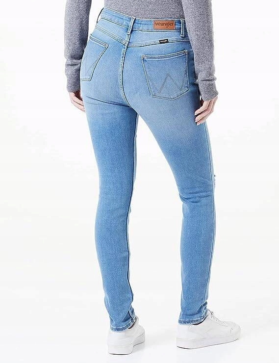 Dámské úzké nohavice kalhoty Wrangler Skinny Artic Blue W20KBN30C 36/32