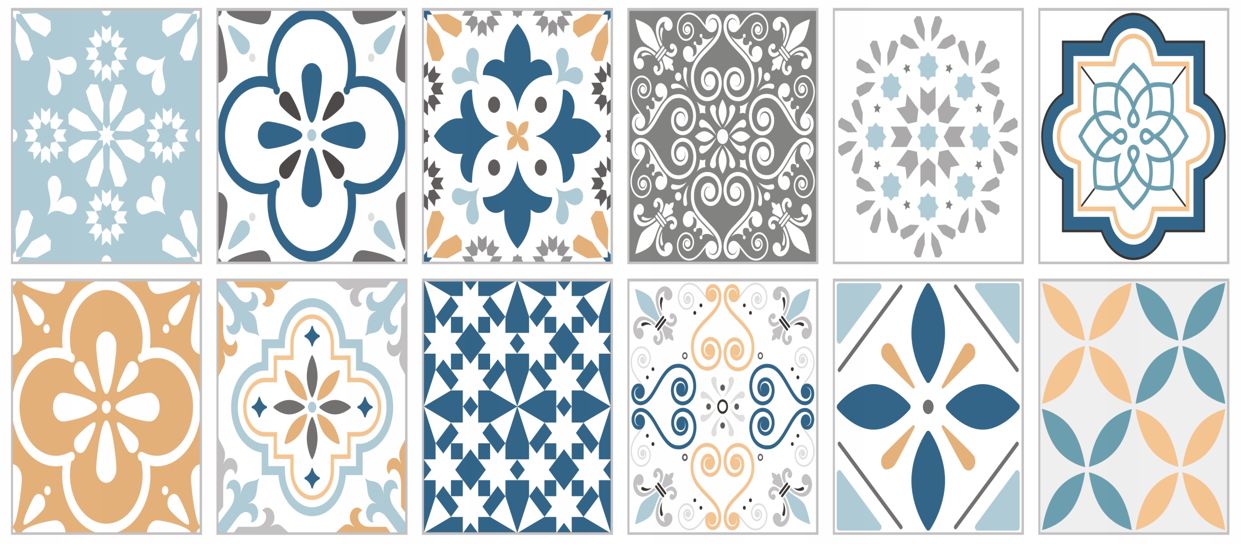 

12 Naklejek na Kafelki Schody Płytki 20x25 cm