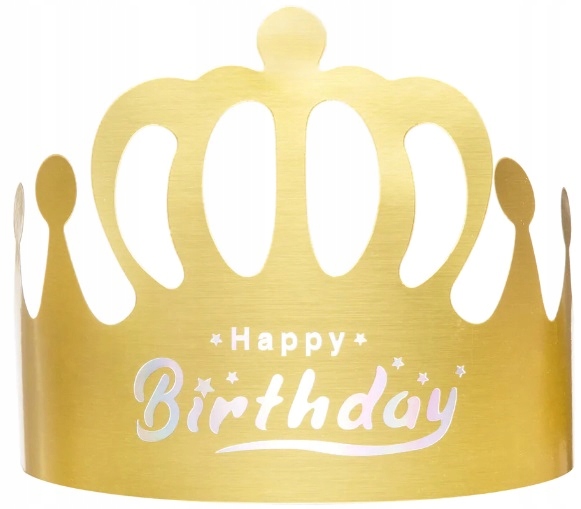 

Korona Papierowa Złota Happy Birthday Na Urodziny