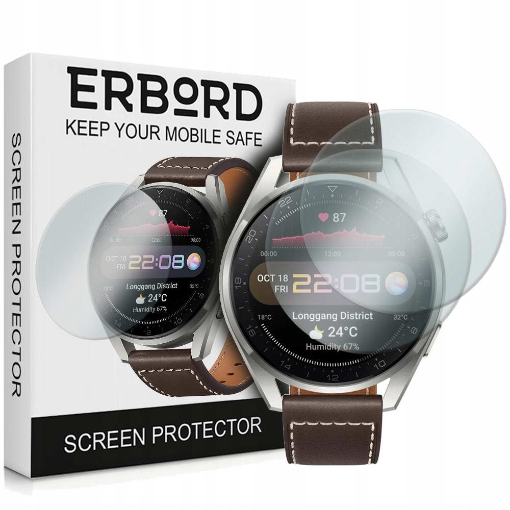 

2x Szkło Hartowane Erbord Do Huawei Watch 3 Pro