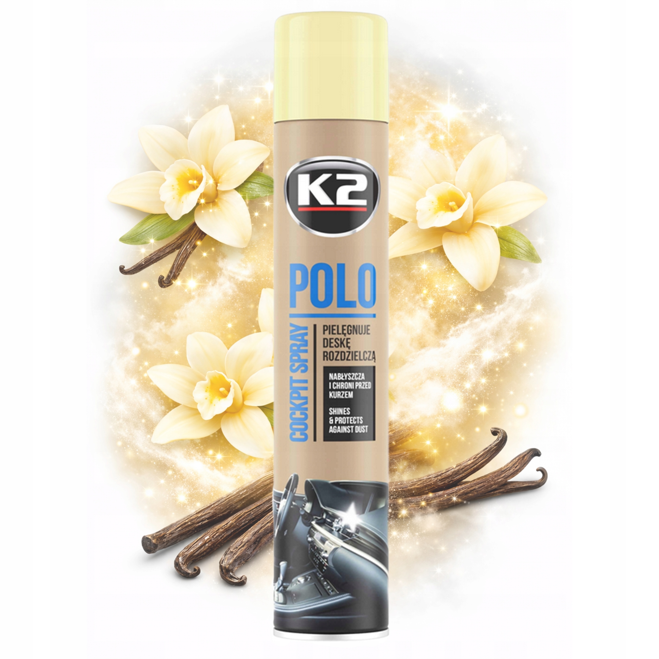 Środek do pielęgnacji deski rozdzielczej K2 Polo Cockpit Wanilia 750ml