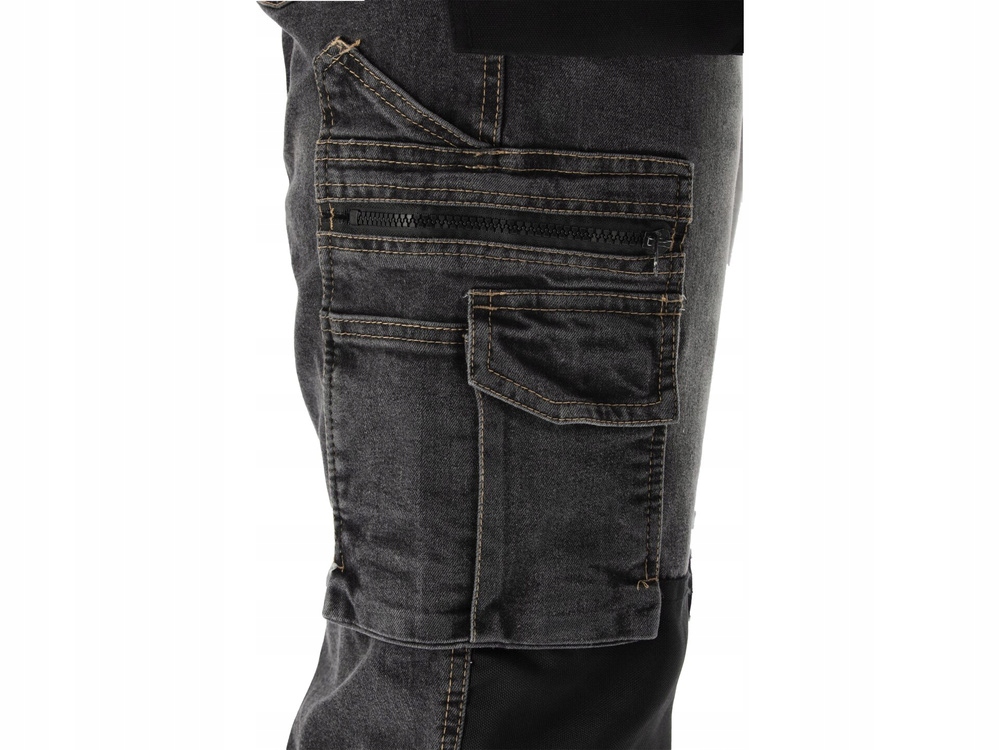 SPODNIE ROBOCZE OCHRONNE MONTERSKIE JEANS ROZ. 2XL Rodzaj spodni do pasa