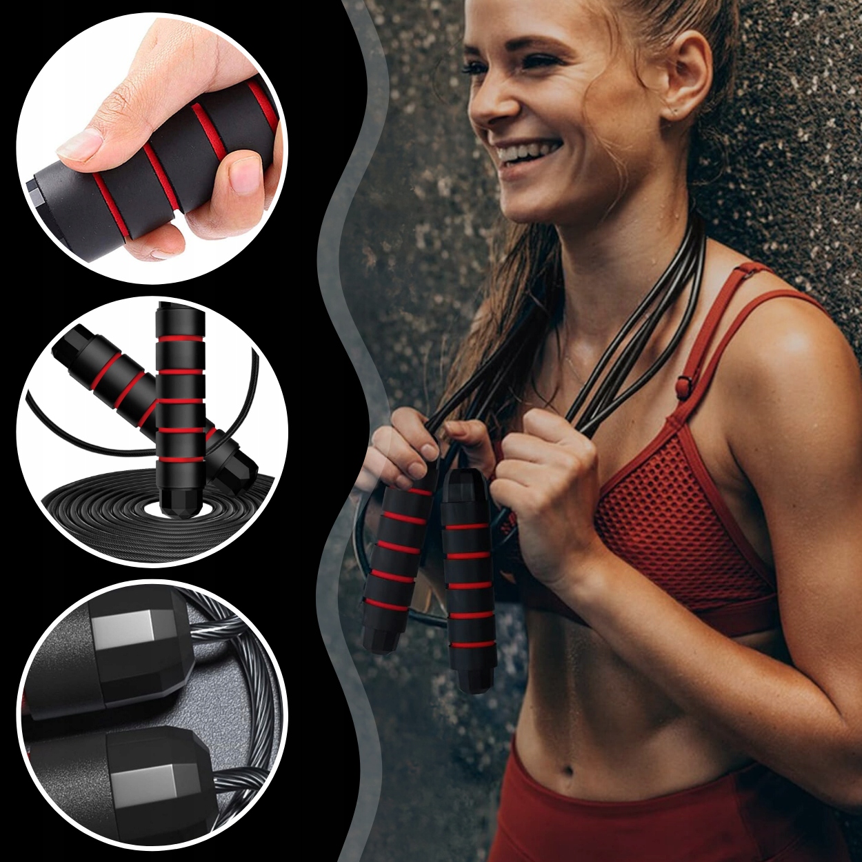 SKAKANKA Z ŁOŻYSKAMI CROSSFIT FITNESS BOKSERSKA DO ĆWICZEŃ NA SIŁOWNIE Marka inna