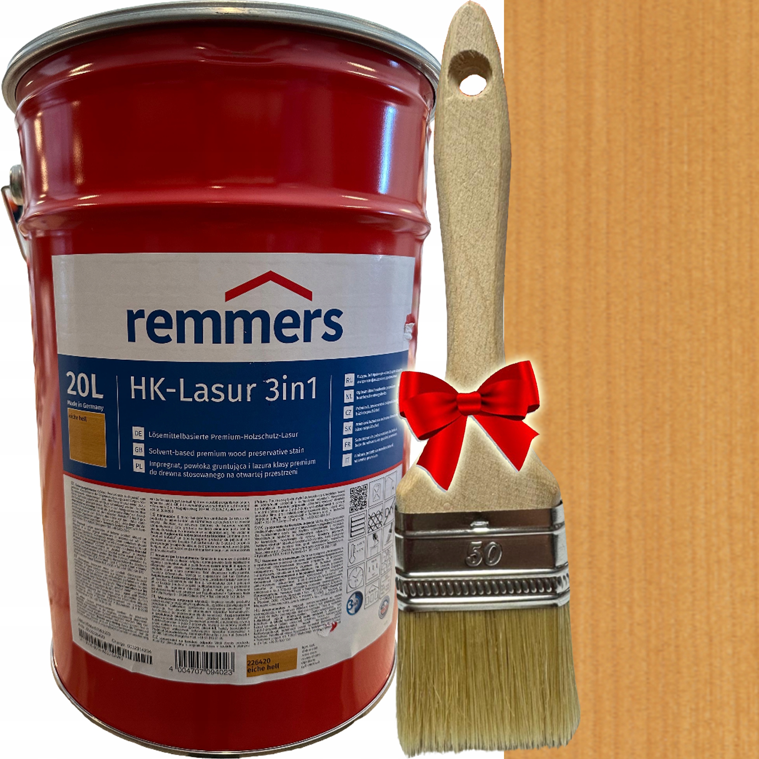 Remmers Impregnat do drewna Hk Lasur Lazura 3w1 20L Dąb Jasny 2264