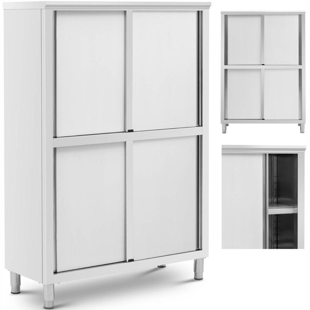 Szafa gastronomiczna magazynowa ze stali nierdzewnej drzwi suwane 200 kg 12