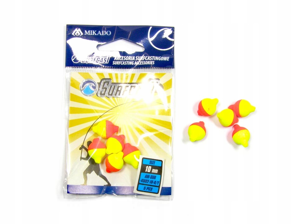 

Surfcasting pływające kulki Mikado 10mm 5szt. R/y