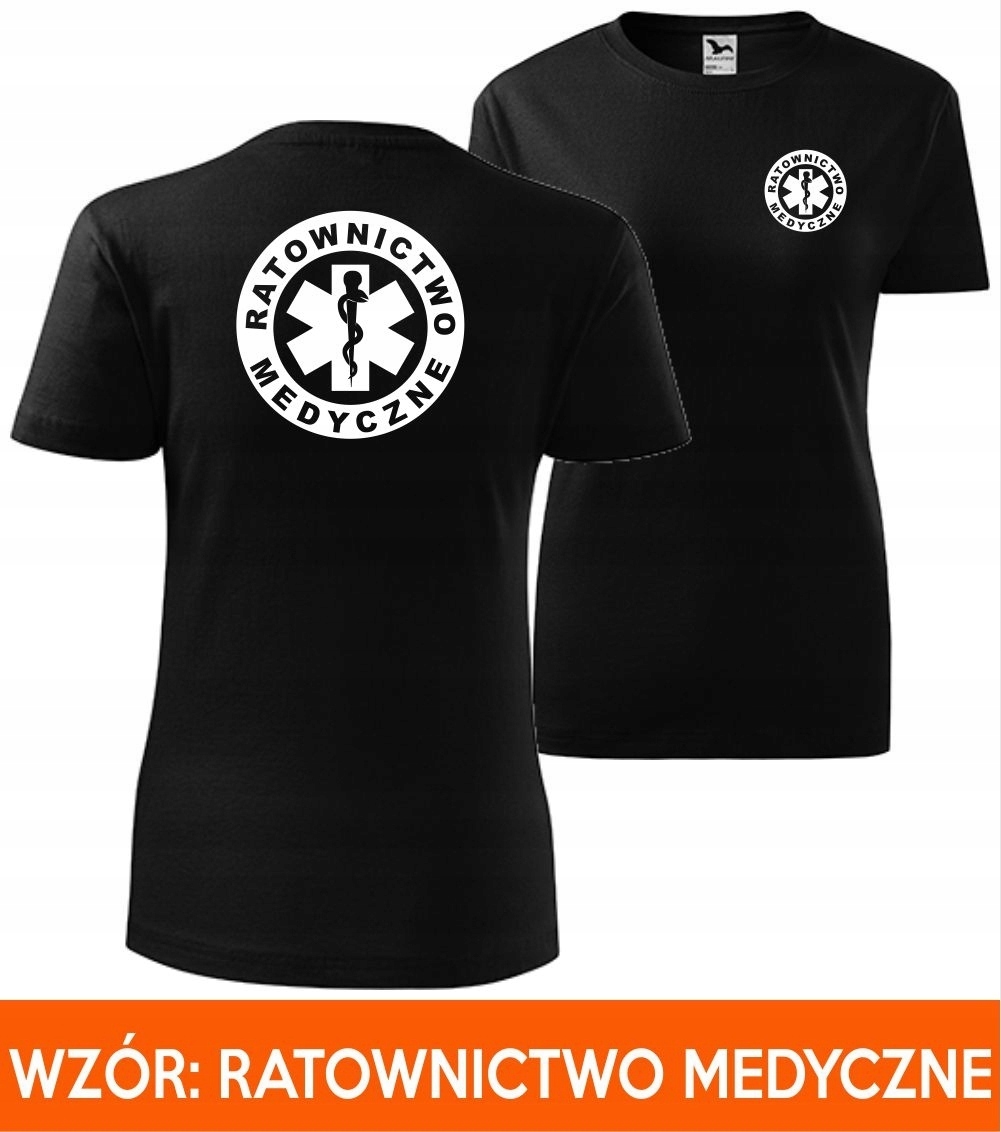 KOSZULKA DAMSKA Z NADRUKIEM RATOWNICTWO MEDYCZNE Marka Malfini
