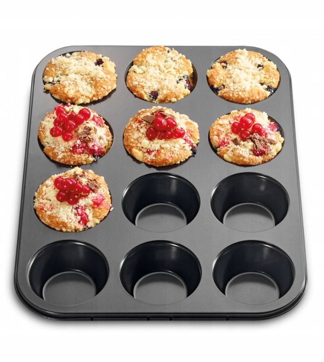 FORMA DO BABECZEK MUFFINEK 12 szt BLACHA DO PIECZENIA MINI BABECZKI FOREMKA